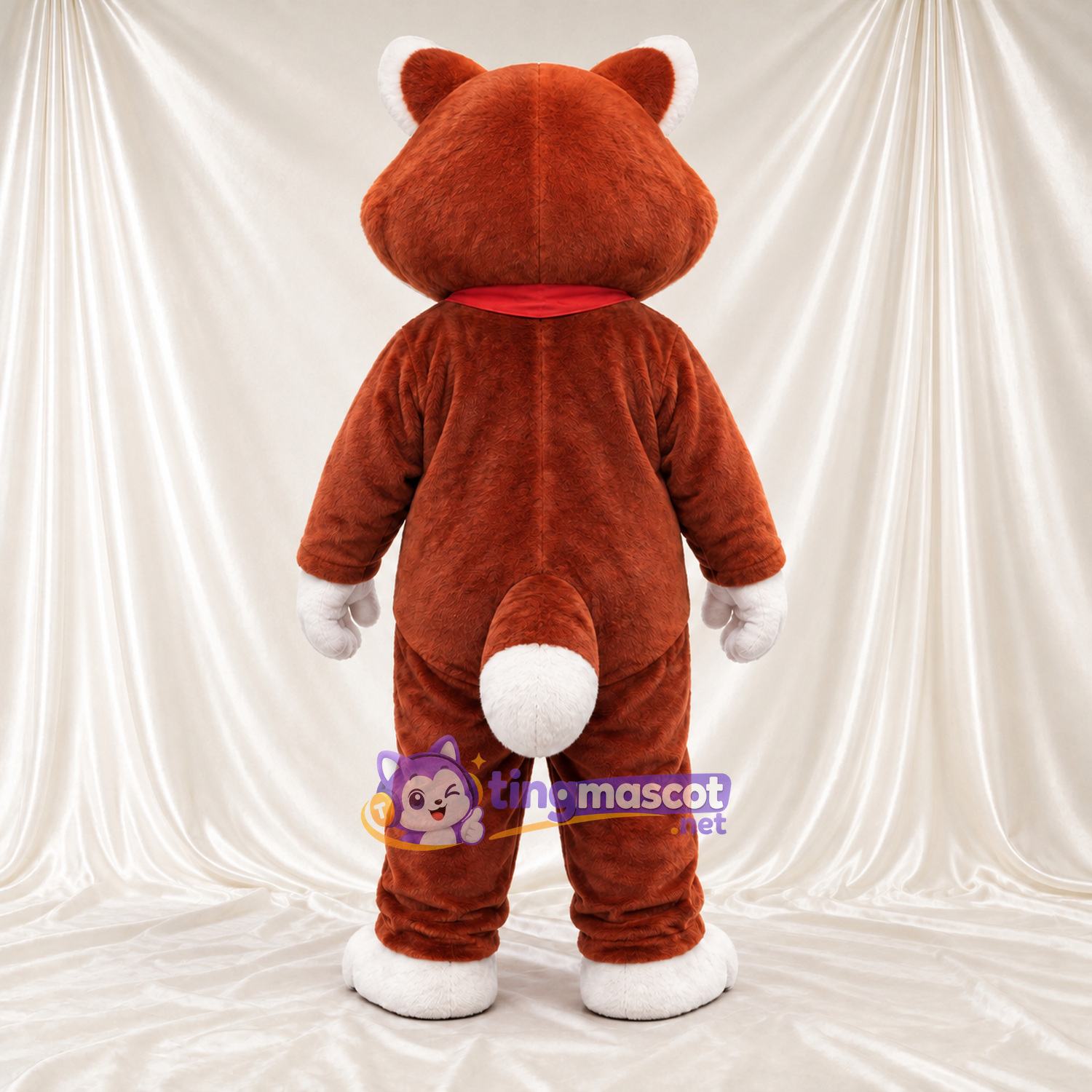 Brown Red Panda Mascot Costume - Red Bandana Brown Red Panda Mascot Costume - Red Bandana