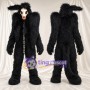 Black Horned Monster Mascot Costume - Skull Face