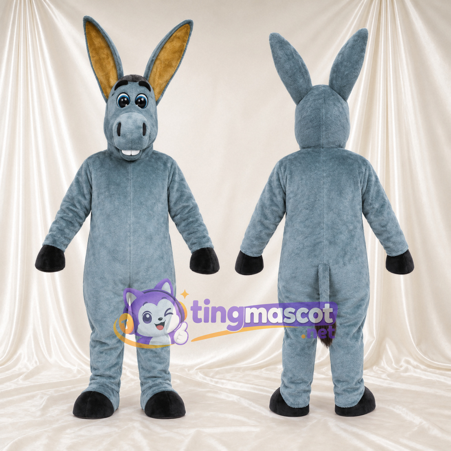 Blue Donkey Mascot Costume Blue Donkey Mascot Costume
