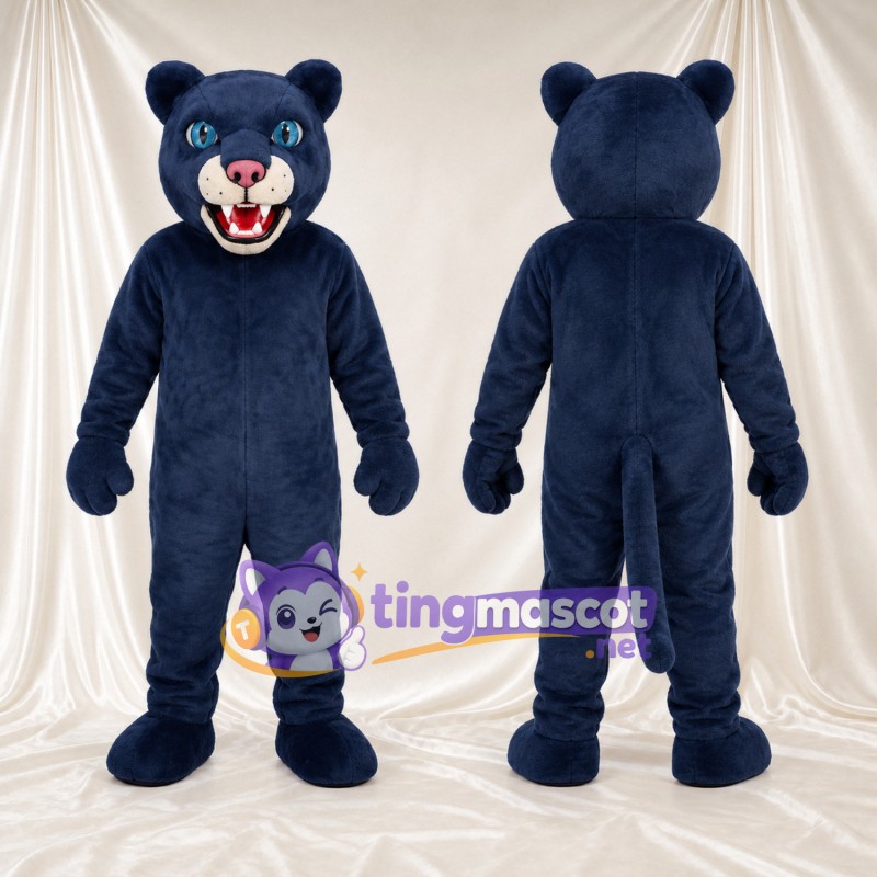 Costume de mascotte Panthère – bleu – Nez (rose); Crocs pointus