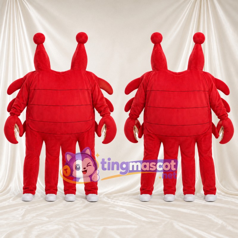Costume de mascotte Homard – rouge – Jambes; Bouts des orteils (blanc)