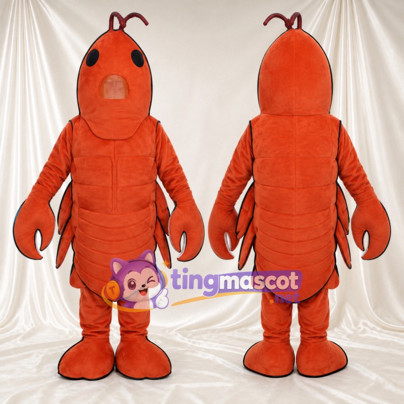 Costume de mascotte Homard – orange – Ventre; Antennes