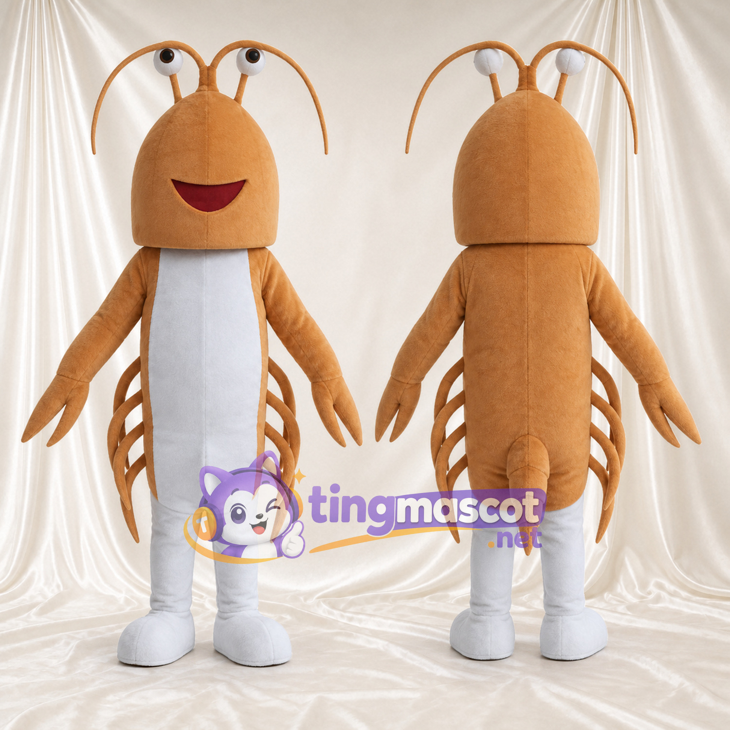 Costume de mascotte Homard – brun clair