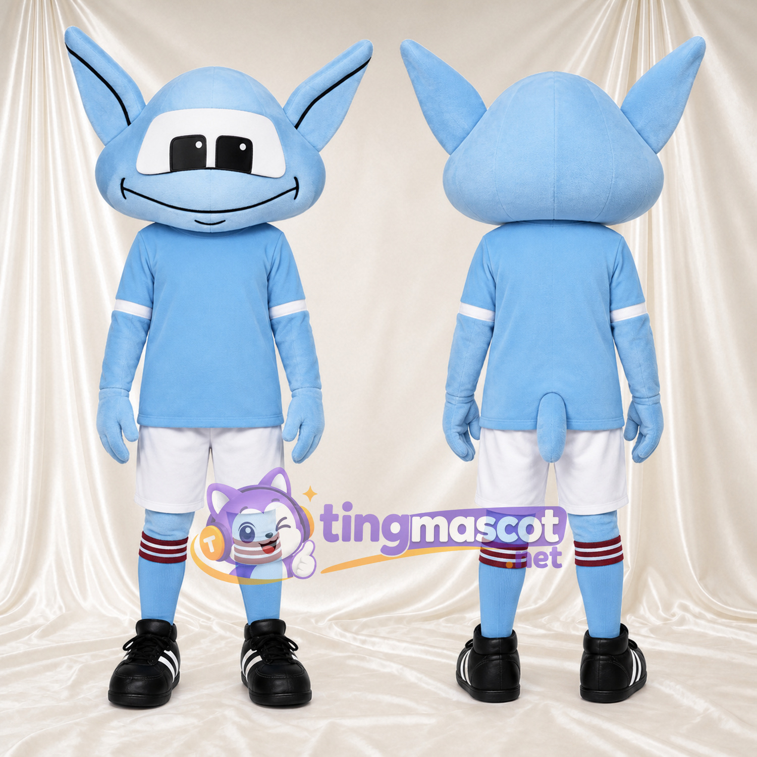 Blue Alien Mascot Costume - White Shorts Blue Alien Mascot Costume - White Shorts