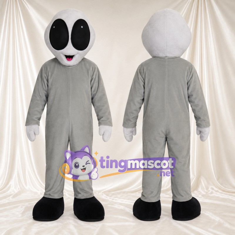 Costume de mascotte Extraterrestre – gris – Tête (blanc)