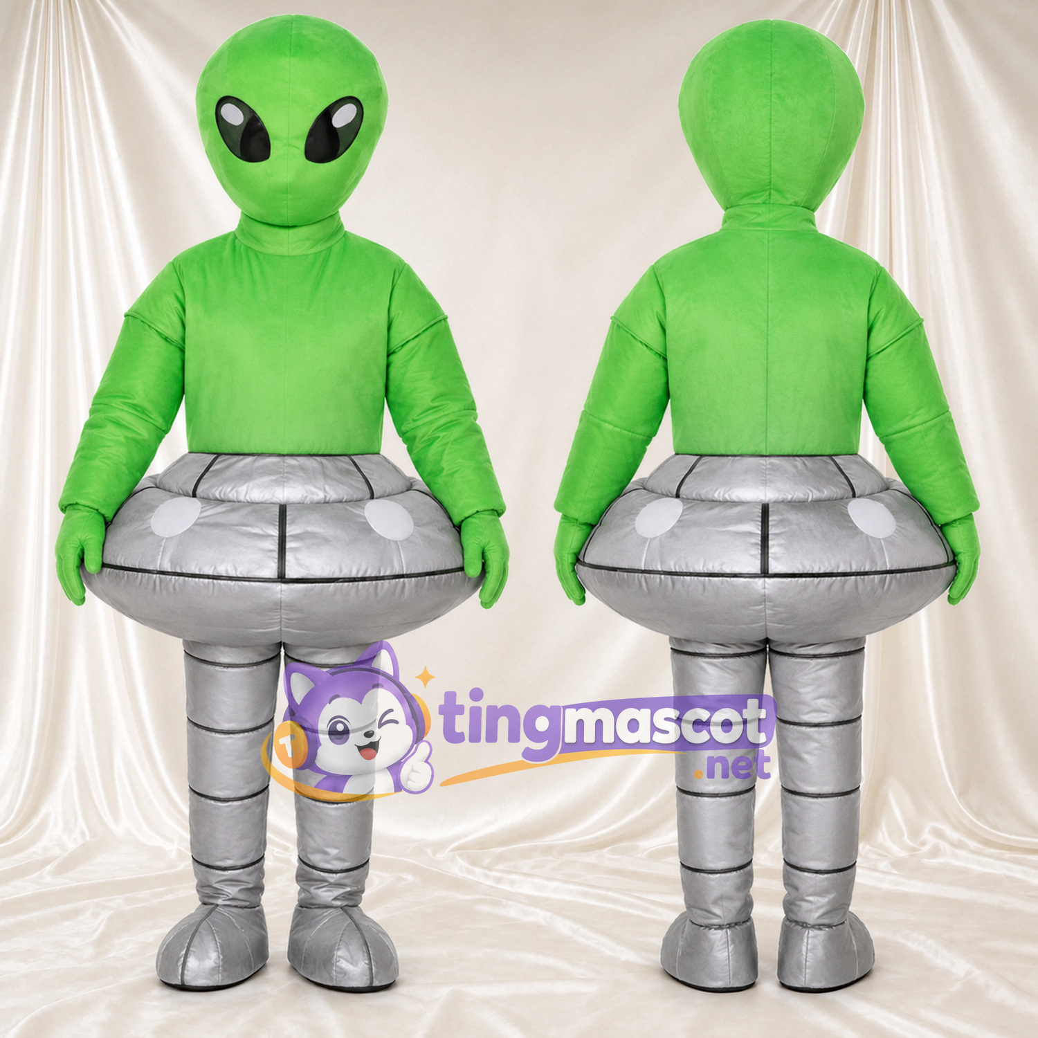 Maskottchenkostüm Außerirdischer – grün – Outfit Maskottchenkostüm Außerirdischer – grün – Outfit
