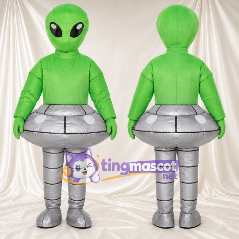 Maskottchenkostüm Außerirdischer – grün – Outfit