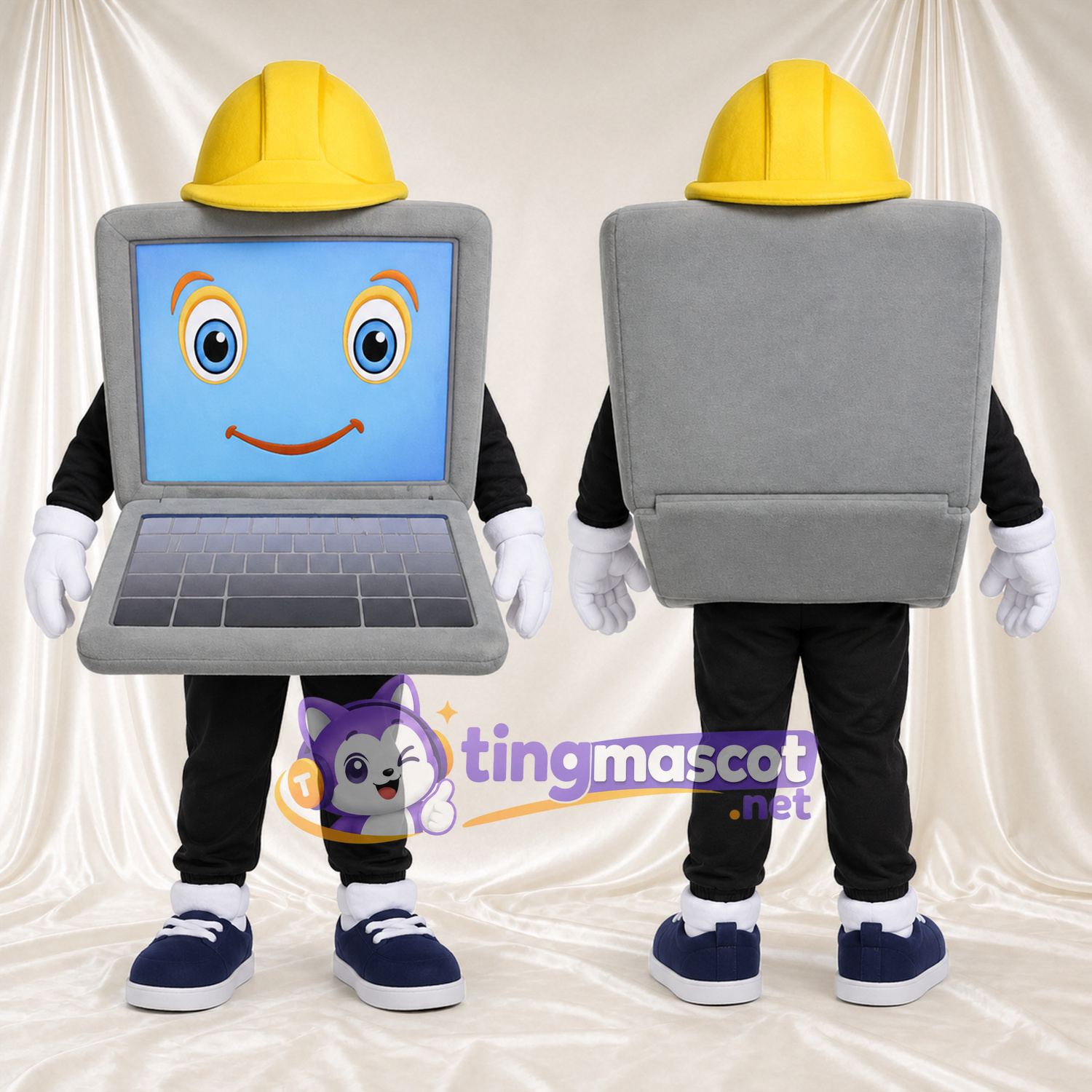Maskottchenkostüm Computer – grau – Hut Maskottchenkostüm Computer – grau – Hut