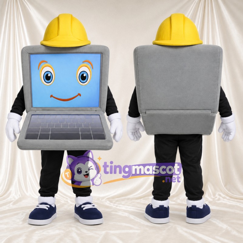 Maskottchenkostüm Computer – grau – Hut