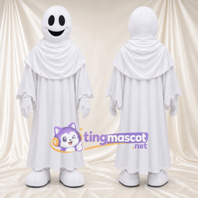 Maskottchenkostüm Geist – weiß – Robe; Umhang