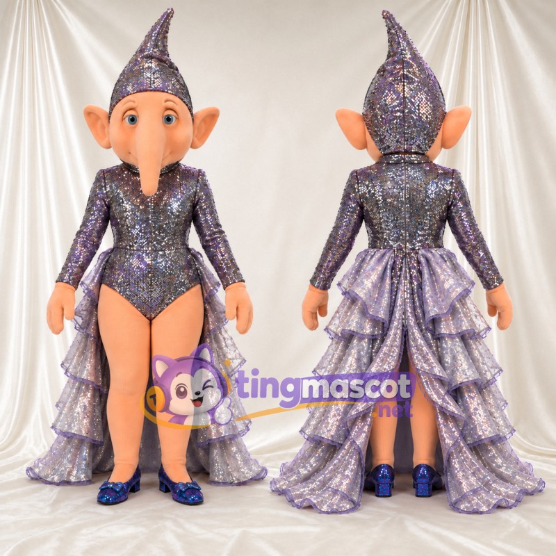 Costume de mascotte Bouffon – violet – Tenue