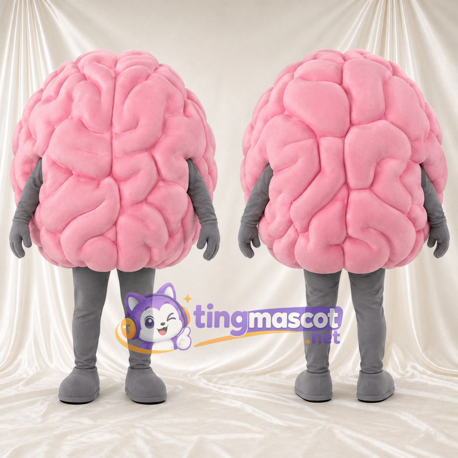 Costume de mascotte Cerveau – rose Costume de mascotte Cerveau – rose