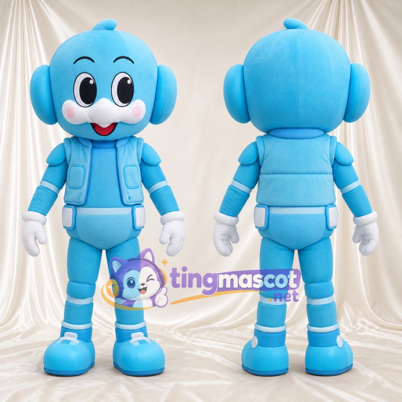 Blue Robot Dog Mascot Costume
