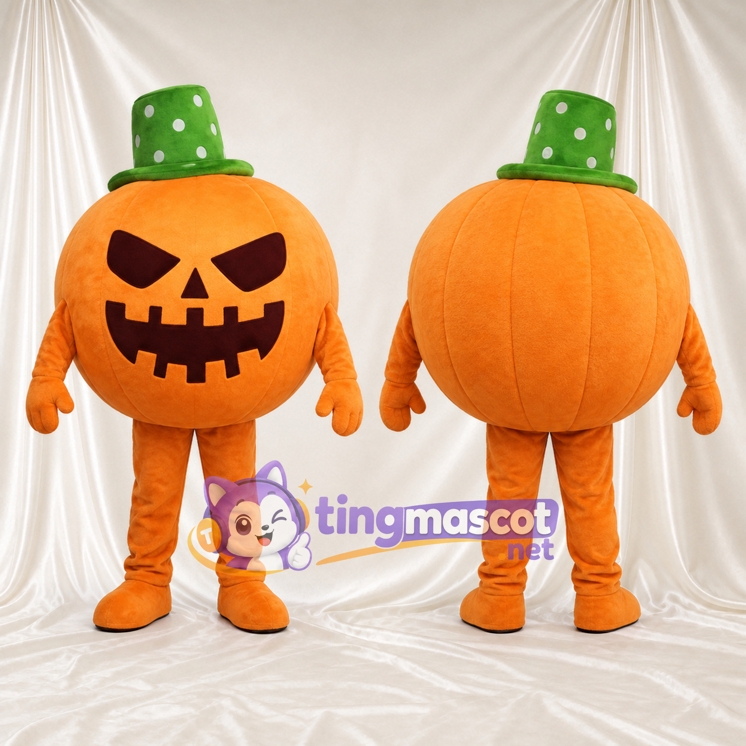 Costume de mascotte Citrouille – orange – Chapeau Costume de mascotte Citrouille – orange – Chapeau