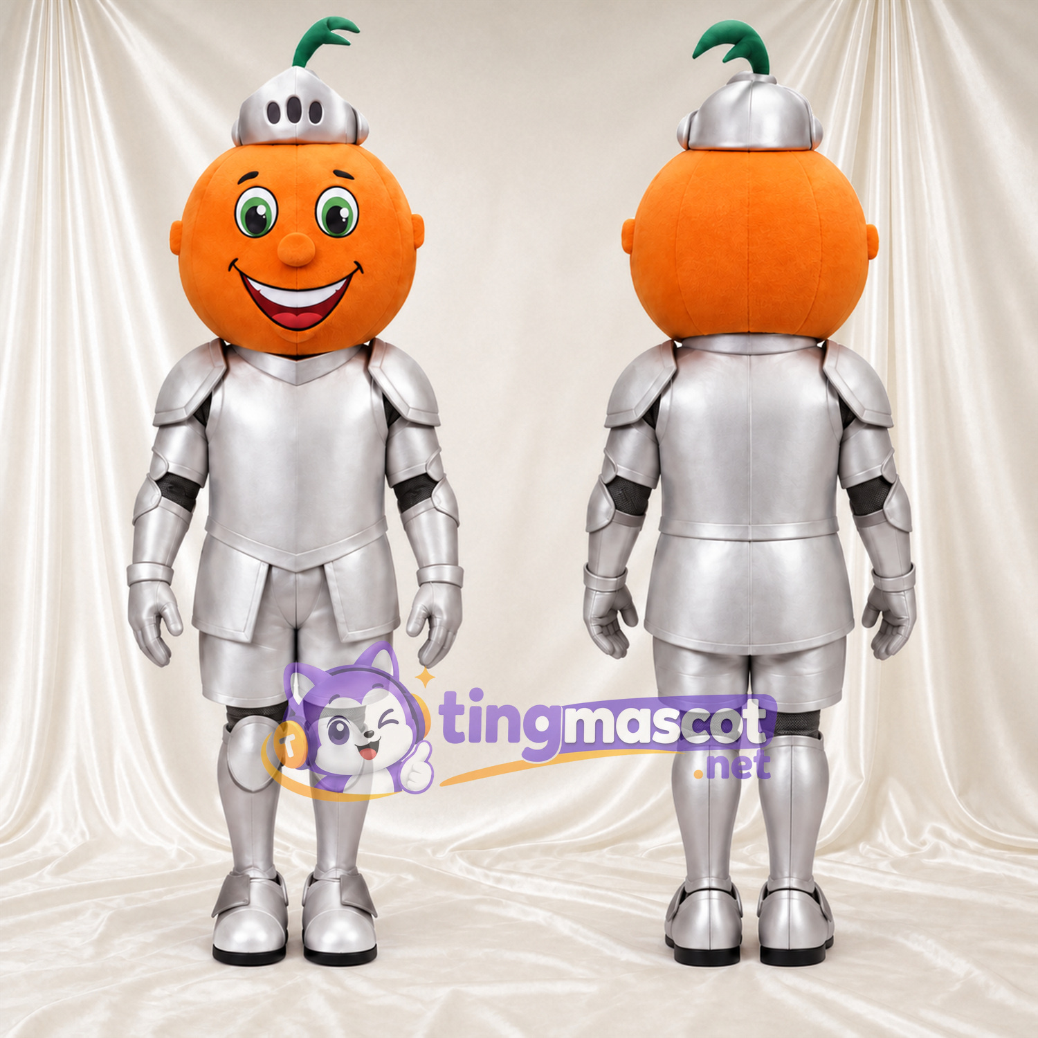 Costume de mascotte Citrouille – orange – Armure Costume de mascotte Citrouille – orange – Armure