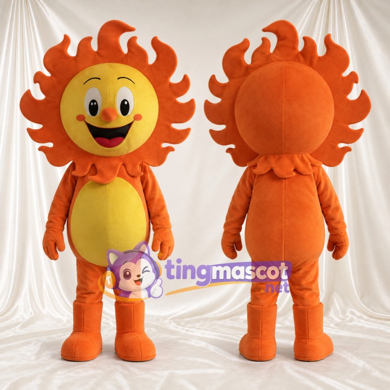 Maskottchenkostüm Sonne – orange / gelb