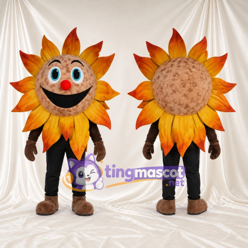 Maskottchenkostüm Sonnenblume – orange / gelb