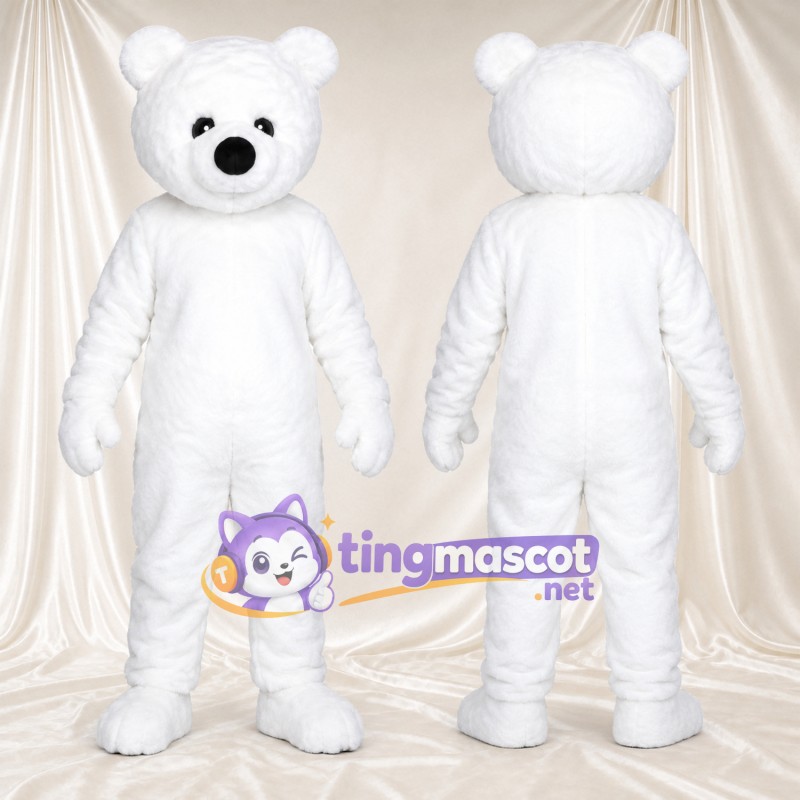 Maskottchenkostüm Eisbär – weiß – Nase (schwarz); Kopf