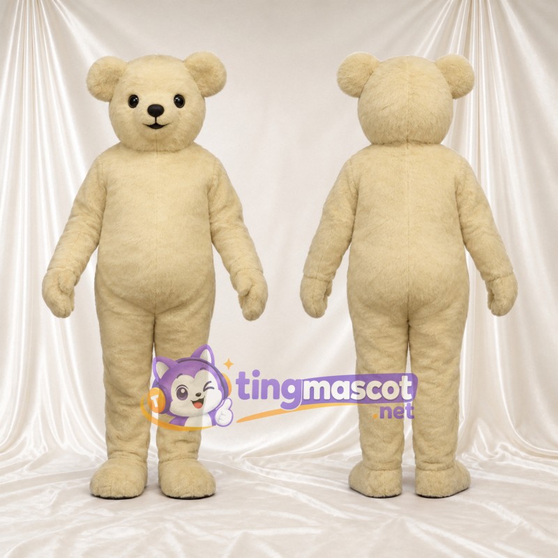 Costume de mascotte Ours – crème