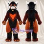Black and Orange Cat Mascot Costume - Heart Chest Patch and Bell Collar