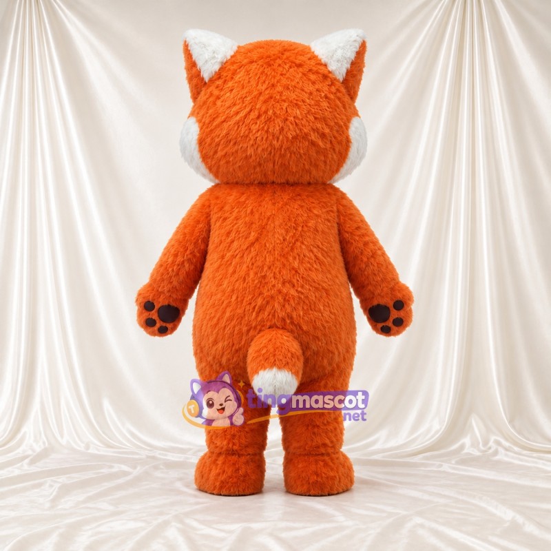 Costume de mascotte Panda roux – orange – Bout de la queue (blanc); Coussinets (noir) Costume de mascotte Panda roux – orange – Bout de la queue (blanc); Coussinets (noir)