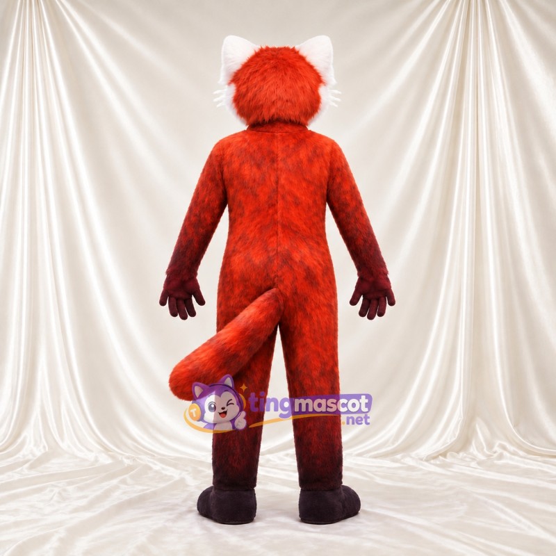 Orange and Black Red Panda Mascot Costume - Long Tail and Brown Hands Orange and Black Red Panda Mascot Costume - Long Tail and Brown Hands