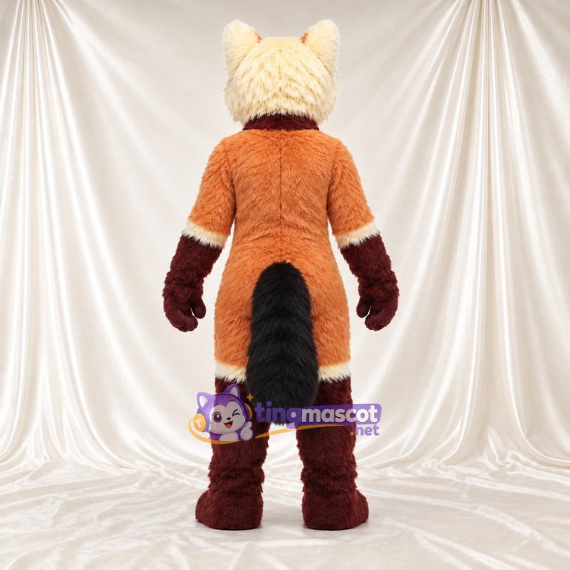 Maskottchenkostüm Roter Panda – orange / creme / braun Maskottchenkostüm Roter Panda – orange / creme / braun
