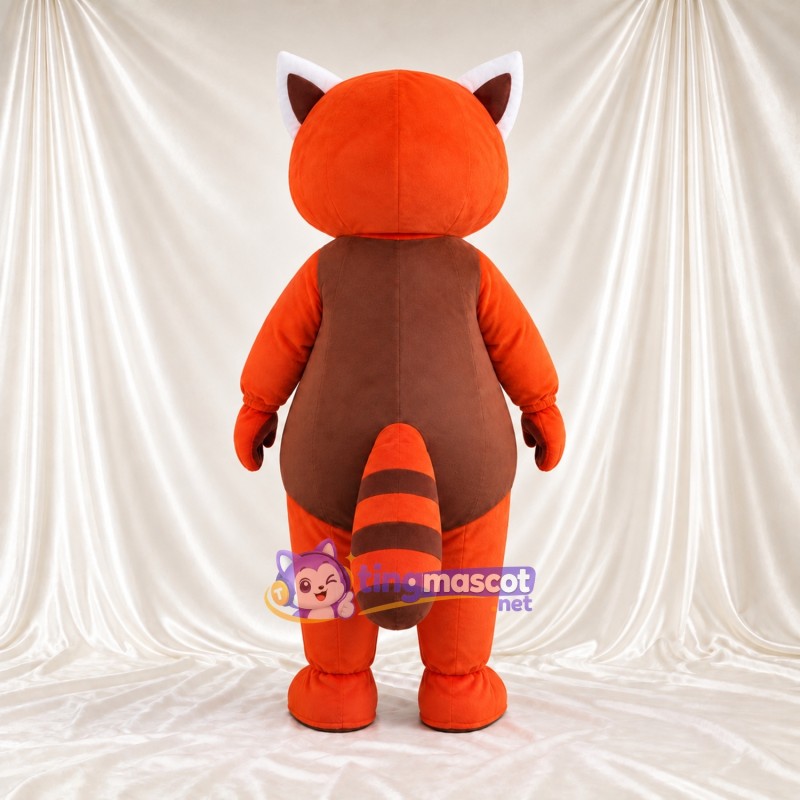 Maskottchenkostüm Roter Panda – orange / braun – Bauch (weiß); Gestreifter Schwanz (weiß) Maskottchenkostüm Roter Panda – orange / braun – Bauch (weiß); Gestreifter Schwanz (weiß)
