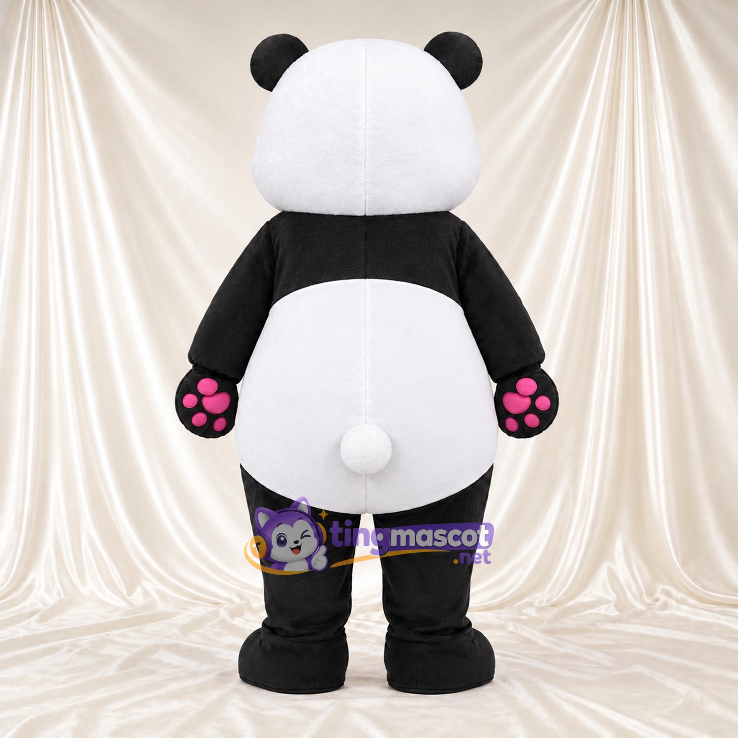 Black and White Panda Mascot Costume - Pink Cheeks and Pink Paw Pads Black and White Panda Mascot Costume - Pink Cheeks and Pink Paw Pads