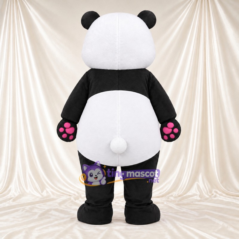 Black and White Panda Mascot Costume - Pink Cheeks and Pink Paw Pads Black and White Panda Mascot Costume - Pink Cheeks and Pink Paw Pads