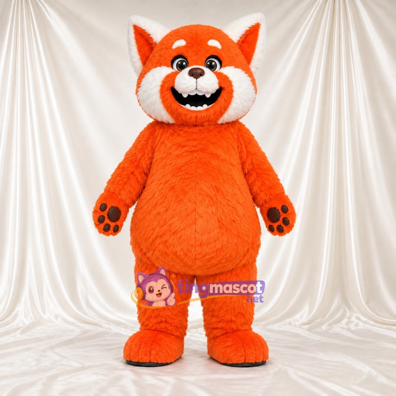 Maskottchenkostüm Roter Panda – orange / braun – Buschiger Schwanz; Pfotenballen (schwarz) Maskottchenkostüm Roter Panda – orange / braun – Buschiger Schwanz; Pfotenballen (schwarz)