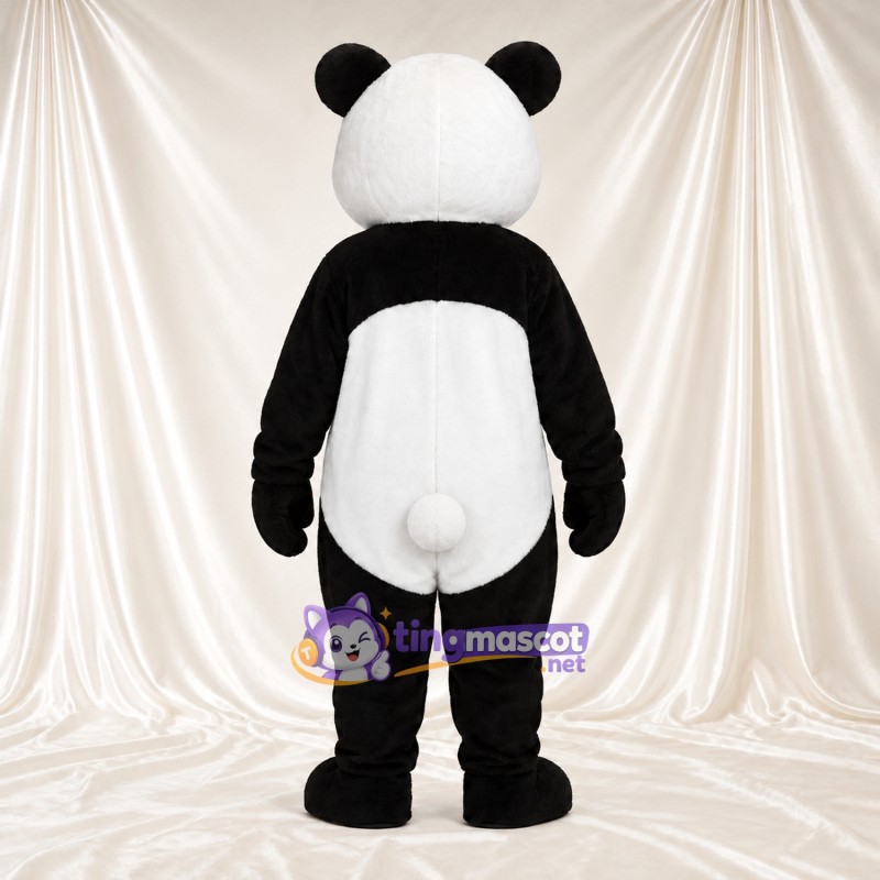 Black and White Panda Mascot Costume - Blue Eyes and White Tail Black and White Panda Mascot Costume - Blue Eyes and White Tail