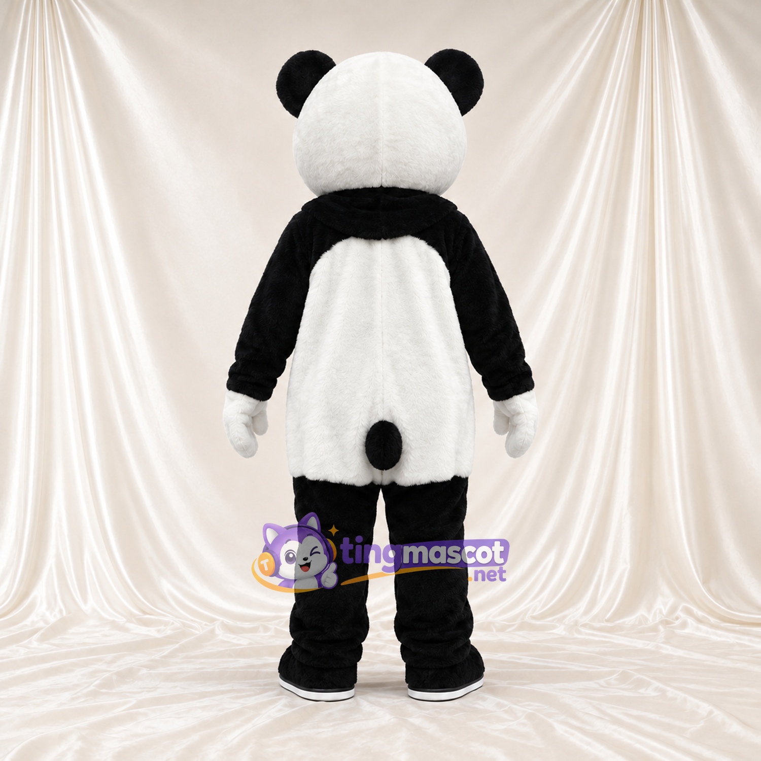 Black and White Panda Mascot Costume - White Gloves and Black Tail Black and White Panda Mascot Costume - White Gloves and Black Tail