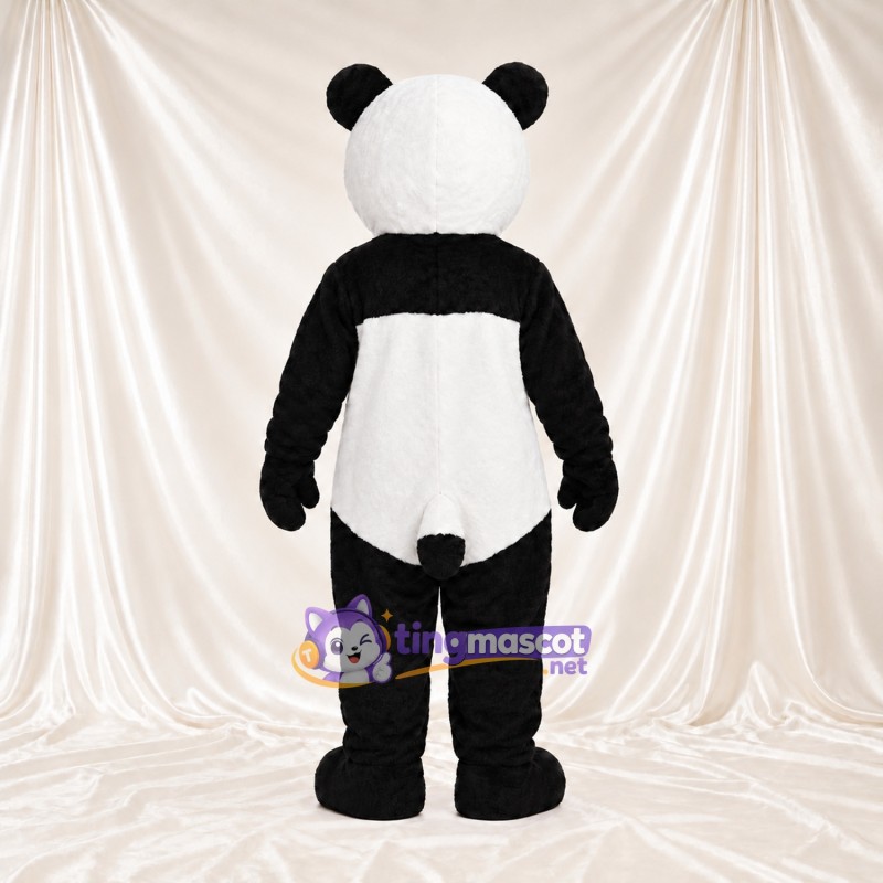 Black and White Panda Mascot Costume - Blue Eyes and Black Tail Black and White Panda Mascot Costume - Blue Eyes and Black Tail