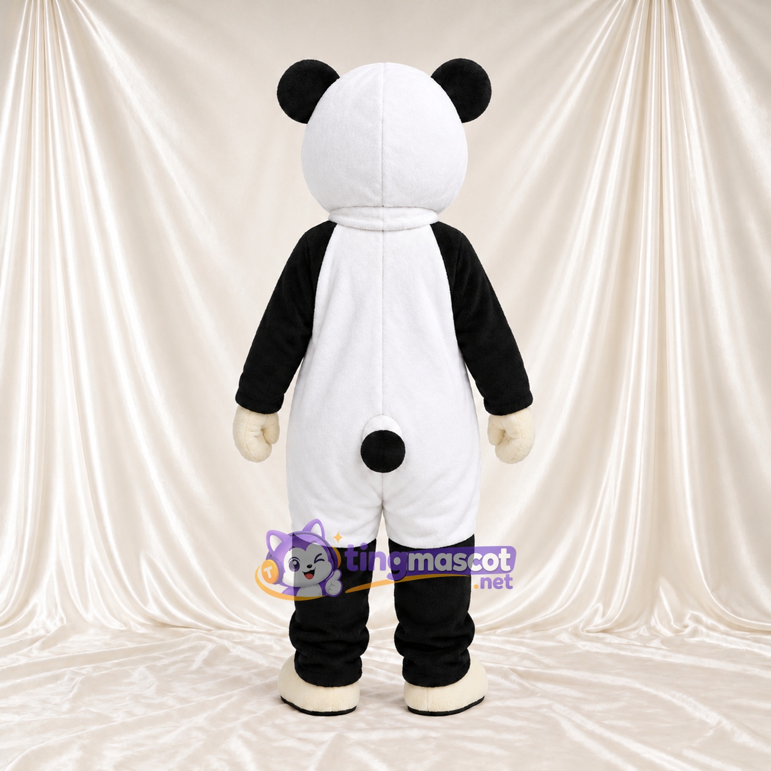 Black and White Panda Mascot Costume - White Gloves and White Shoes Black and White Panda Mascot Costume - White Gloves and White Shoes