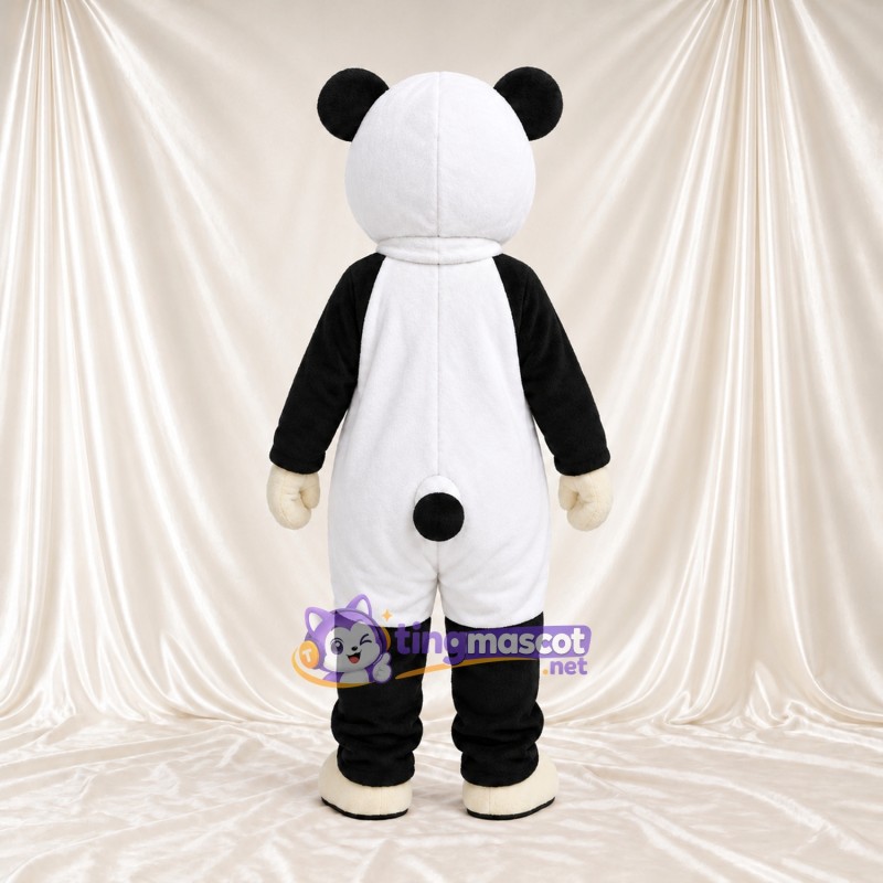 Black and White Panda Mascot Costume - White Gloves and White Shoes Black and White Panda Mascot Costume - White Gloves and White Shoes
