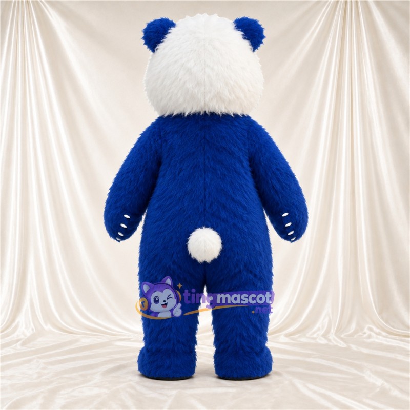 Costume de mascotte Panda – bleu / blanc – Ventre rond; Griffes (blanc) Costume de mascotte Panda – bleu / blanc – Ventre rond; Griffes (blanc)