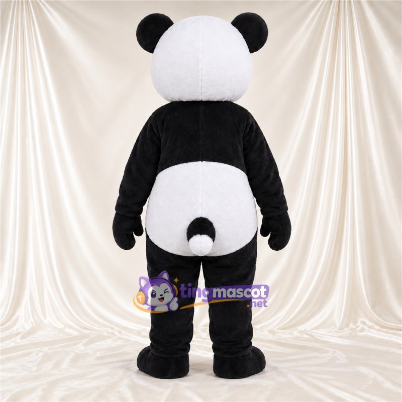 Costume de mascotte Panda – noir / blanc – Sourcils relevés; Queue (blanc) Costume de mascotte Panda – noir / blanc – Sourcils relevés; Queue (blanc)