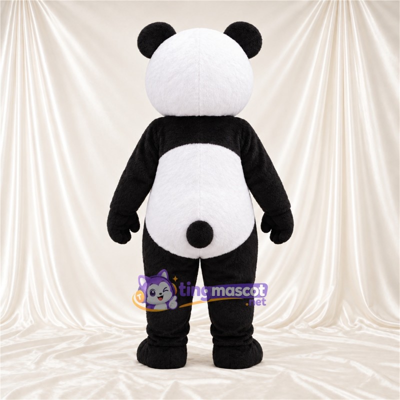 Black and White Panda Mascot Costume - Blue Eyes and Black Tail Black and White Panda Mascot Costume - Blue Eyes and Black Tail