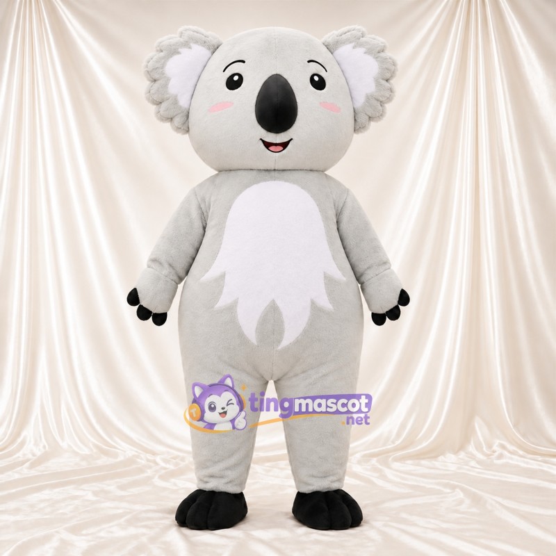 Costume de mascotte Koala – blanc – Feuille; Ventre (blanc) Costume de mascotte Koala – blanc – Feuille; Ventre (blanc)