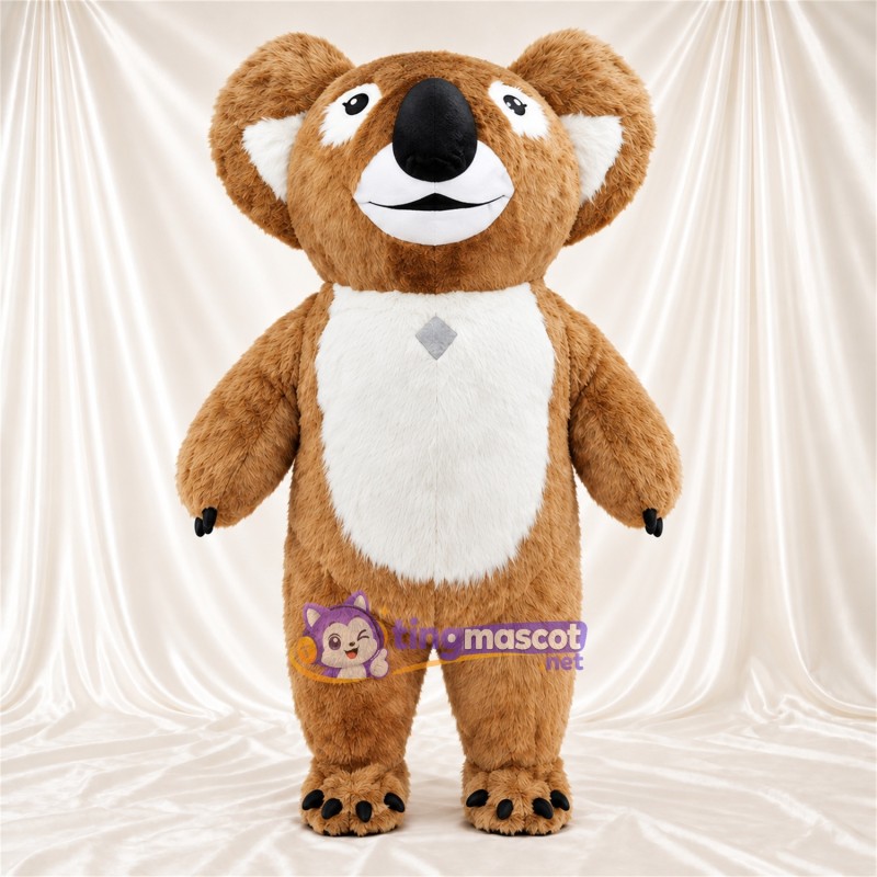 Maskottchenkostüm Koala – braun – Bauch (weiß); Krallen (schwarz) Maskottchenkostüm Koala – braun – Bauch (weiß); Krallen (schwarz)