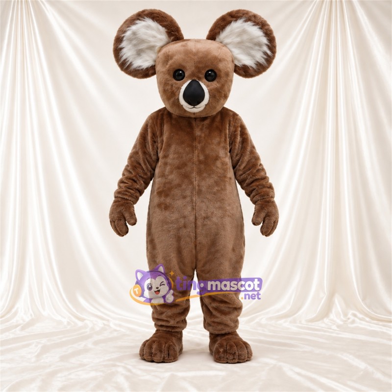 Brown Koala Mascot Costume - Large Ears and White Inner Ears Brown Koala Mascot Costume - Large Ears and White Inner Ears