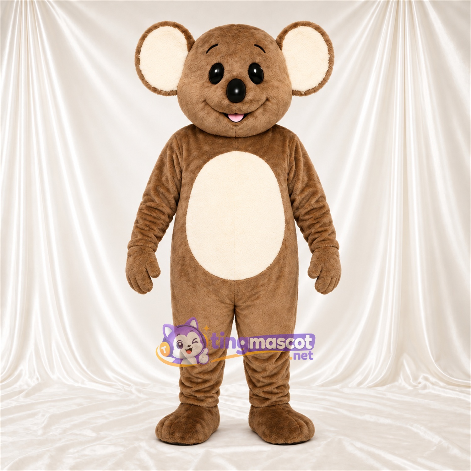 Brown Koala Mascot Costume - Cream Belly and Cream Inner Ears Brown Koala Mascot Costume - Cream Belly and Cream Inner Ears