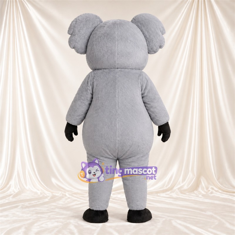 Costume de mascotte Koala – gris – Bandana (blanc) Costume de mascotte Koala – gris – Bandana (blanc)