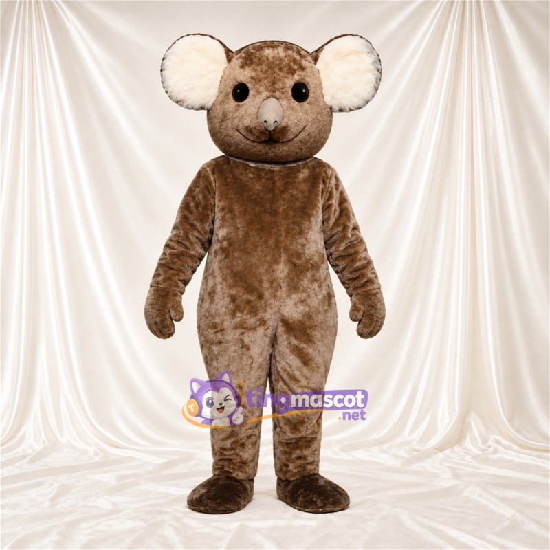 Brown Koala Mascot Costume - Large Ears and White Inner Ears Brown Koala Mascot Costume - Large Ears and White Inner Ears