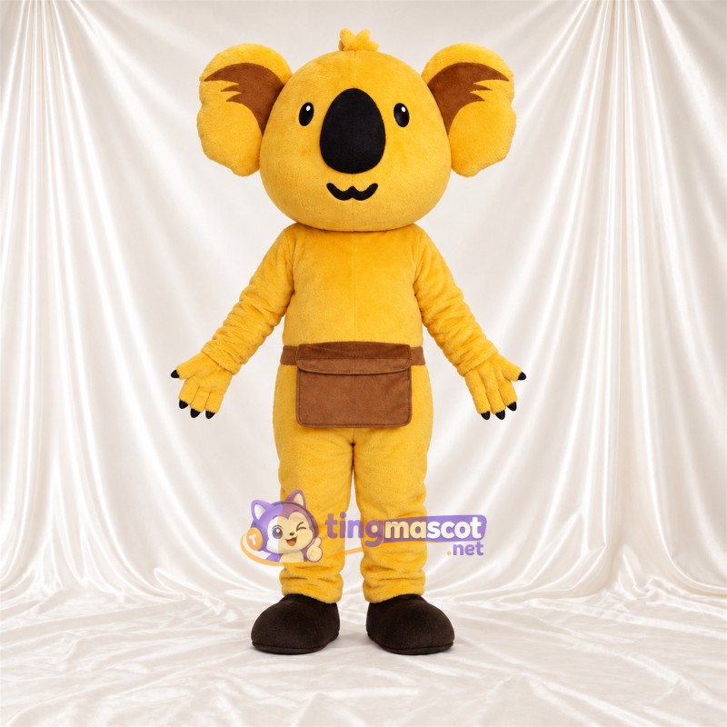 Costume de mascotte Koala – jaune – Poche ventrale Costume de mascotte Koala – jaune – Poche ventrale
