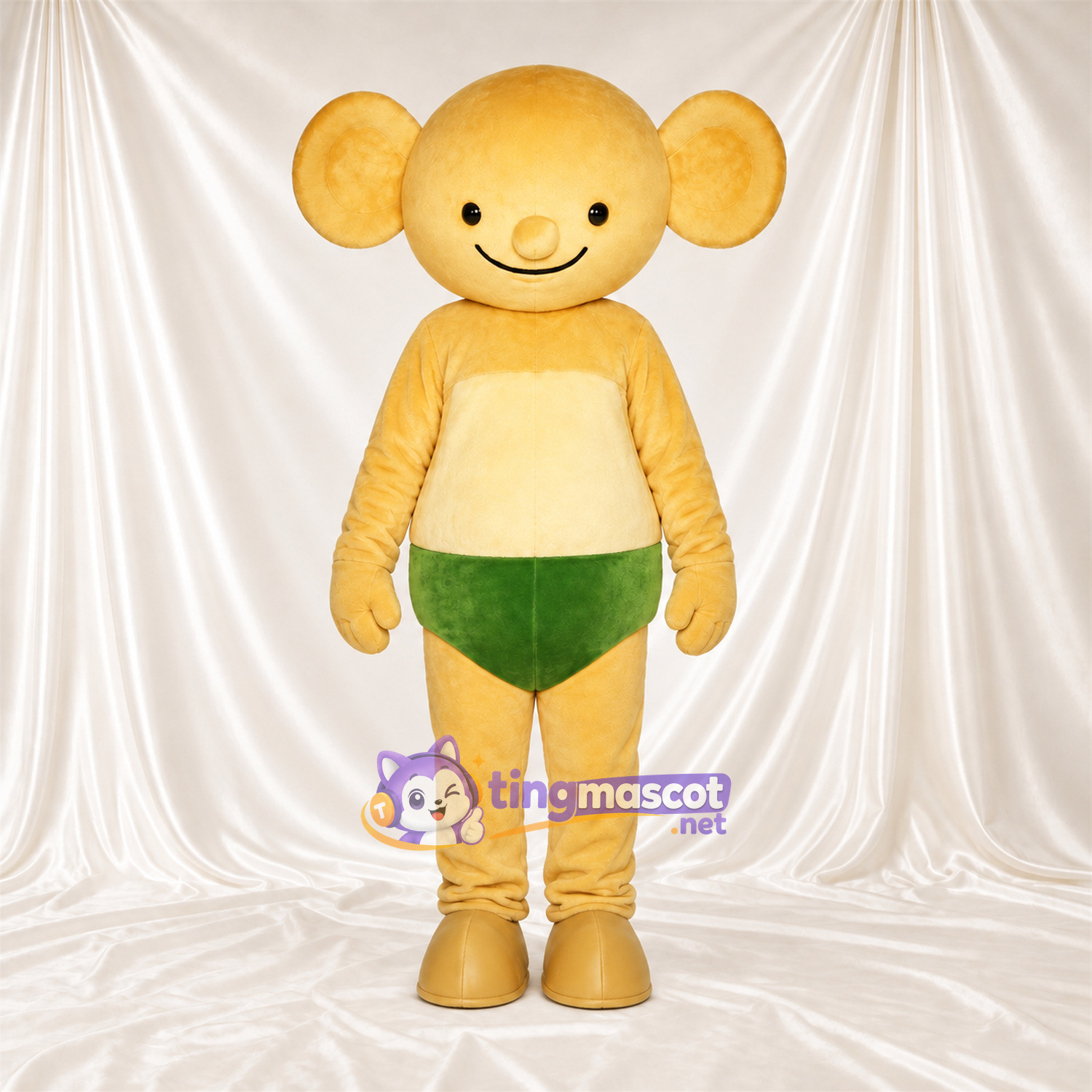 Maskottchenkostüm Affe – gelb – Shorts (grün) Maskottchenkostüm Affe – gelb – Shorts (grün)