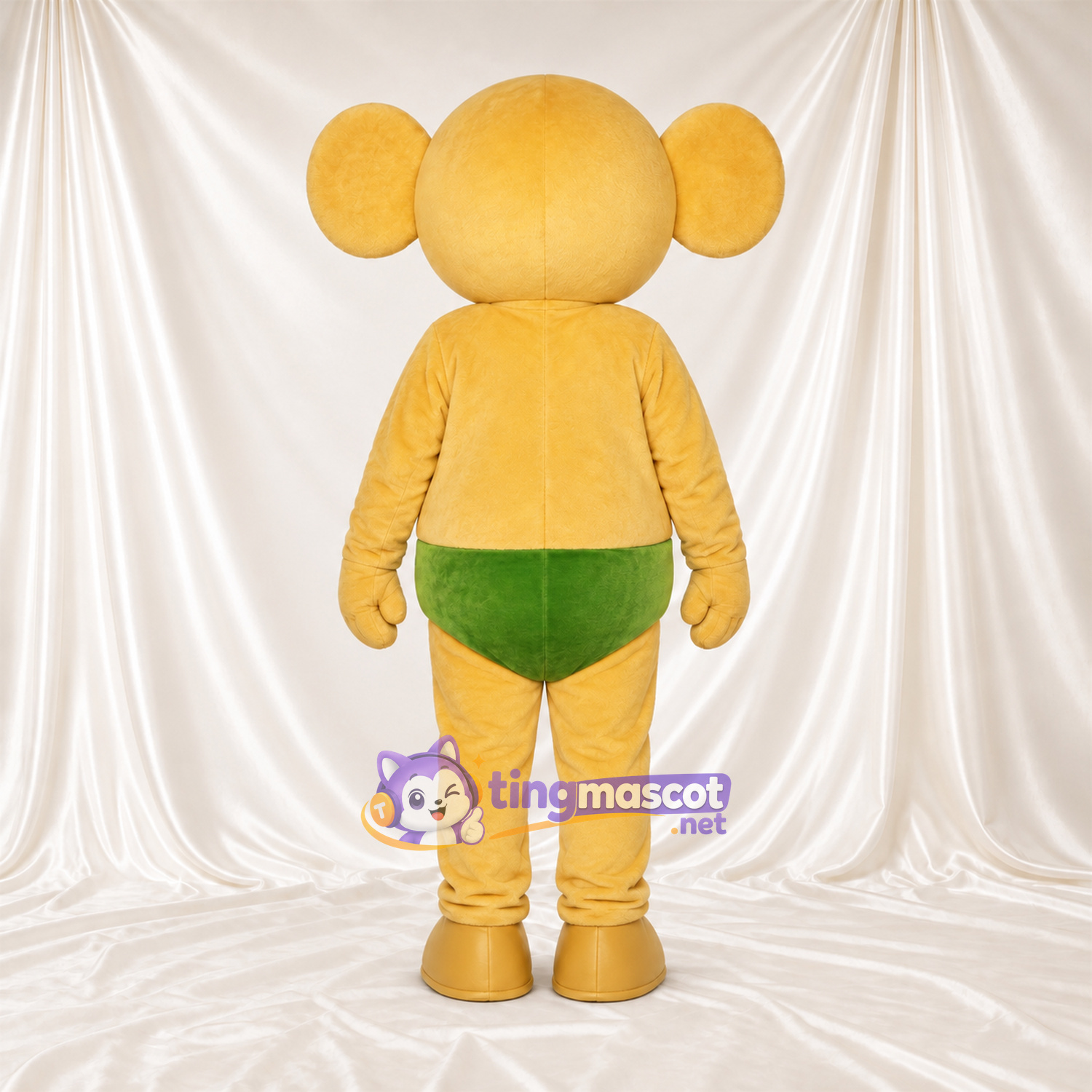 Maskottchenkostüm Affe – gelb – Shorts (grün) Maskottchenkostüm Affe – gelb – Shorts (grün)