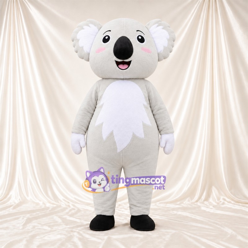 Costume de mascotte Koala – blanc – Feuille; Ventre (blanc) Costume de mascotte Koala – blanc – Feuille; Ventre (blanc)