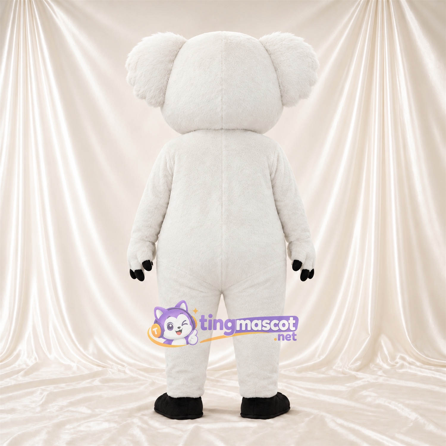 Costume de mascotte Koala – blanc – Feuille; Ventre (blanc) Costume de mascotte Koala – blanc – Feuille; Ventre (blanc)